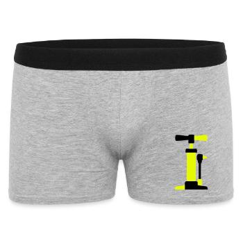 Bicycle Air Pump Graphic - Men's Boxer Shorts - heather grey - Front