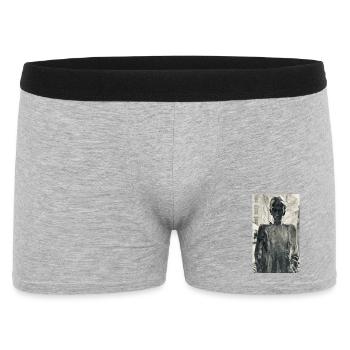 Gloomy statue in monochrome - Men's Boxer Shorts - heather grey - Front