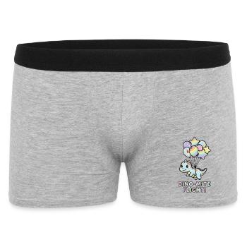 Dino-Mite Flug: Regenbogenballons - Männer Boxer Shorts - Grau meliert - Vorne