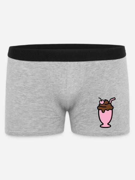 Milchshake Eiscreme Icon - Men's Boxer Shorts - heather grey