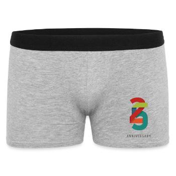 25 ans – Design anniversaire moderne - Boxer Homme - gris chiné - Devant