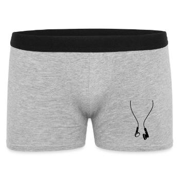 headphones - Boxer Homme - gris chiné - Devant