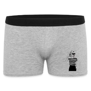 Kiss of the Night Lip Accent - Men's Boxer Shorts - heather grey - Front
