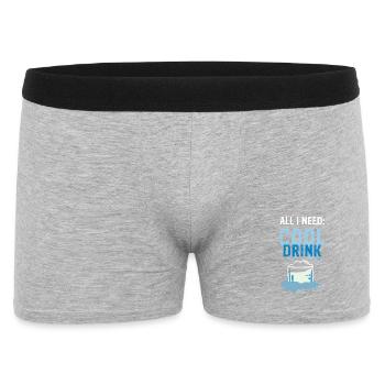 ALL I NEED is cool drink | Heat - Men's Boxer Shorts - heather grey - Front