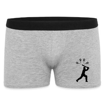 Cricket vier Sterne - Männer Boxer Shorts - Grau meliert - Vorne