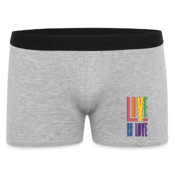 LGBTQ Pride Month - Love is Love - Men's Boxer Shorts - heather grey - Front