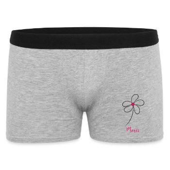 GELIEBTE. MEISTER. VIELEN DANK. DANKE HERRIN - Männer Boxer Shorts - Grau meliert - Vorne