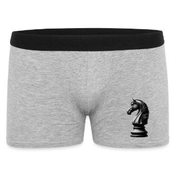 Black and white chess piece - Men's Boxer Shorts - heather grey - Front