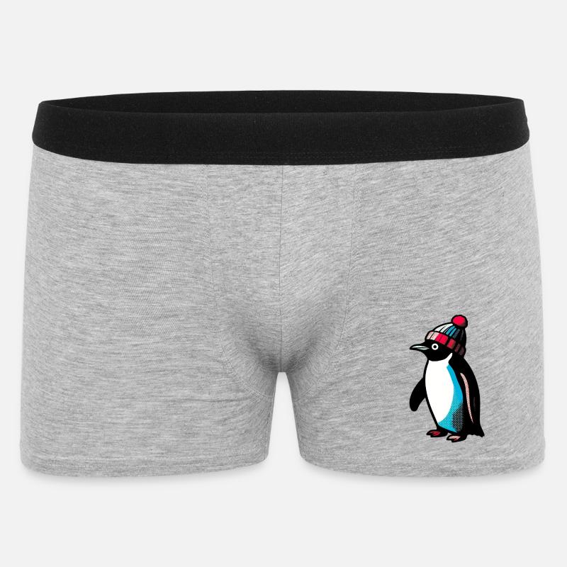 Pinguin - Männer Boxer Shorts - Grau meliert