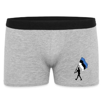 Drapeau Estonie homme marchant - Boxer Homme - gris chiné - Devant