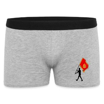 Drapeau Monténégro homme marchant - Boxer Homme - gris chiné - Devant