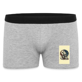 Wein 1 1 - Männer Boxer Shorts - Grau meliert - Vorne