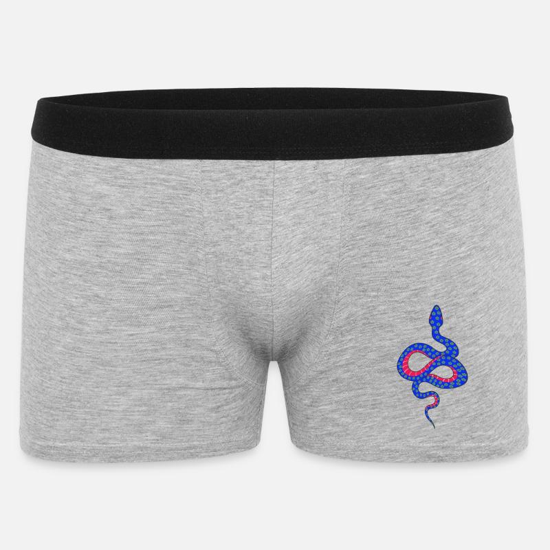 Serpente Fioritore Blu e Rosso - Boxer da uomo - grigio melange