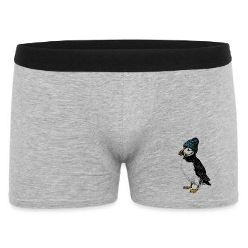 Winter Puffin - Männer Boxer Shorts - Grau meliert - Vorne
