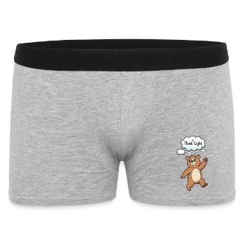 Pensez au motif de dessin animé de l’ours clair - Boxer Homme - gris chiné - Devant