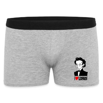 Portrait Giacomo Leopardi - Boxer Homme - gris chiné - Devant