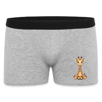 Cuddly Giraffe Smile - Men's Boxer Shorts - heather grey - Front