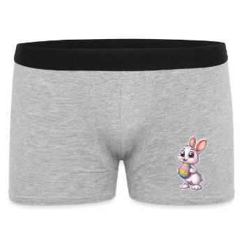 Cute Easter Bunny Cool Easter Bunny Easter Shirt - Men's Boxer Shorts - heather grey - Front