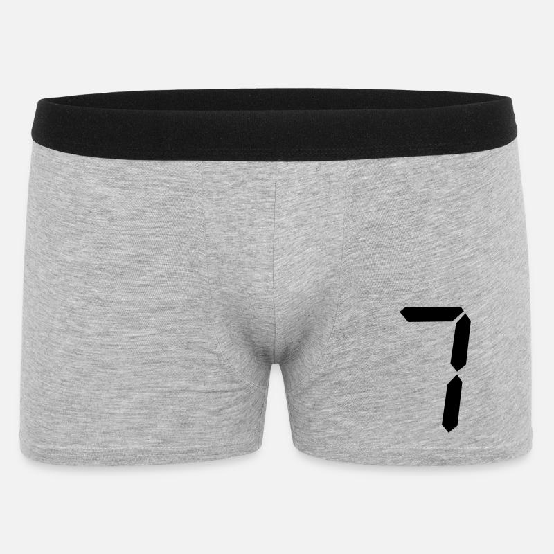 digitale_zahl_7- - Männer Boxer Shorts - Grau meliert