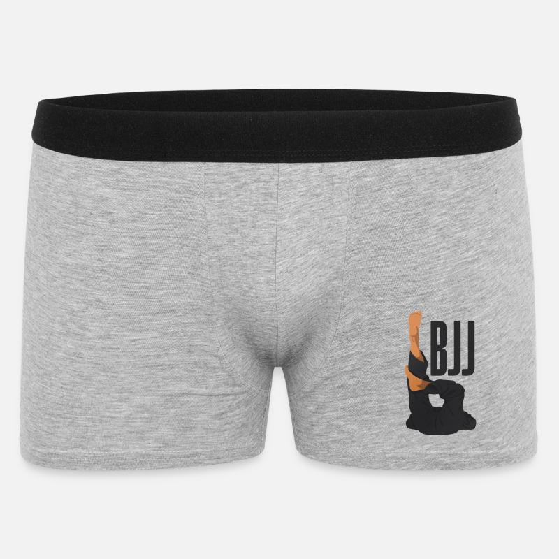 BJJ Techniques: Triangle - Men's Boxer Shorts - heather grey