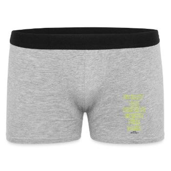 Neon Typo: Du hast das perfekte Gesicht - Männer Boxer Shorts - Grau meliert - Vorne
