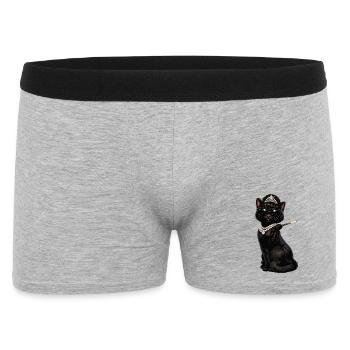 Cat Audrey - Men's Boxer Shorts - heather grey - Front