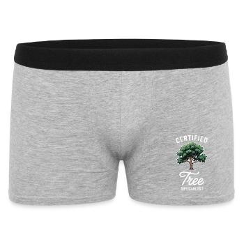 Bäume Sprüche Baum Wald Lustiges Bäume Geschenk - Männer Boxer Shorts - Grau meliert - Vorne