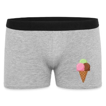 Cornet de crème glacée - Boxer Homme - gris chiné - Devant