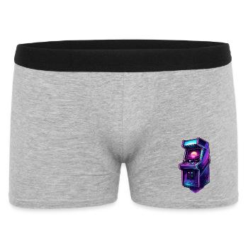 Arcade néon Crépuscule Rétro - Boxer Homme - gris chiné - Devant