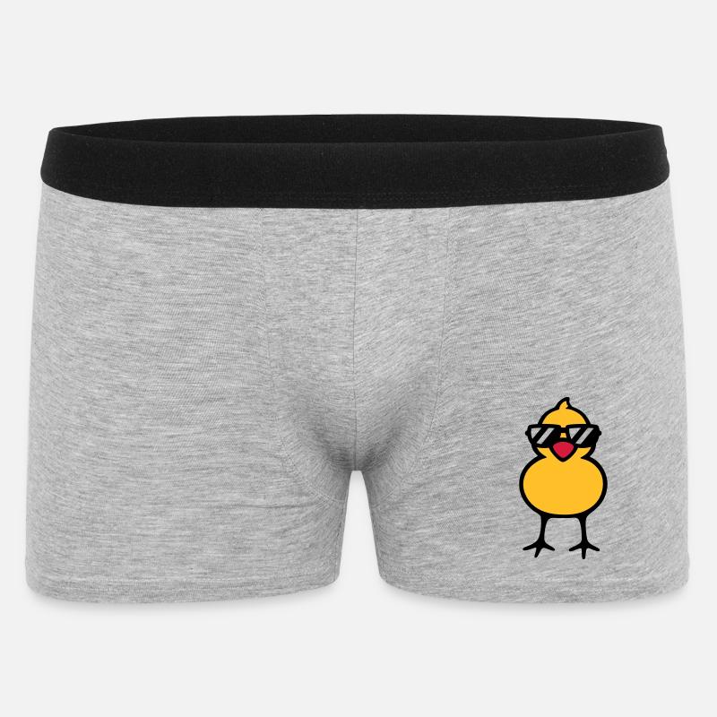 cool chick (rd) - Männer Boxer Shorts - Grau meliert
