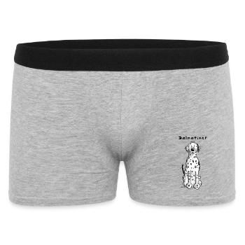 Knuffiger Dalmatiner - Männer Boxer Shorts - Grau meliert - Vorne