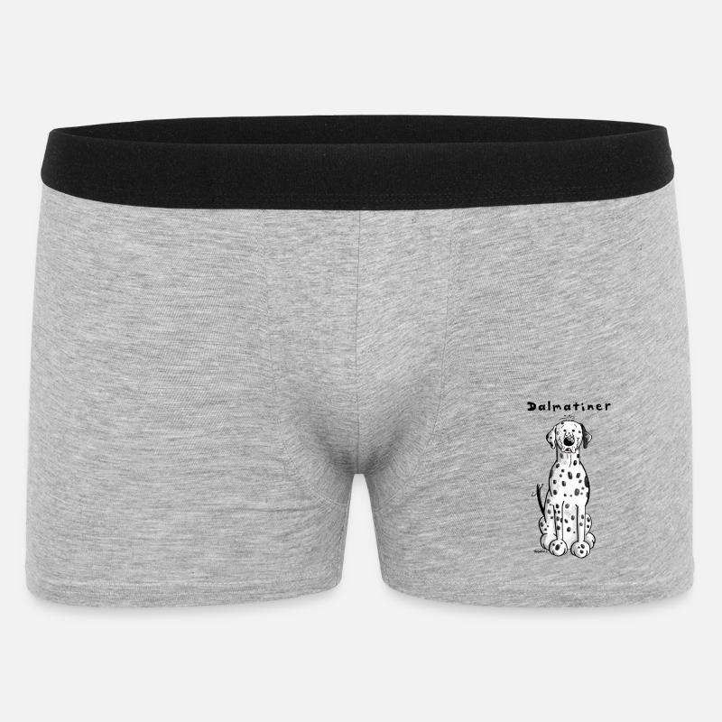 Knuffiger Dalmatiner - Männer Boxer Shorts - Grau meliert