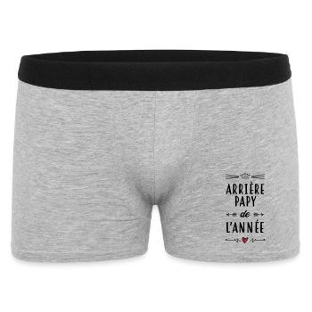 Arrière Papy - Famille - Grand-Père - Papi - Noël - Men's Boxer Shorts - heather grey - Front