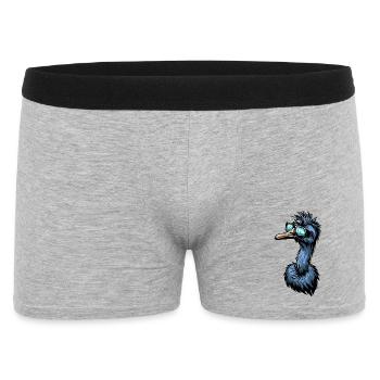 Emu & Ostrich with Cool Sunglasses - Men's Boxer Shorts - heather grey - Front
