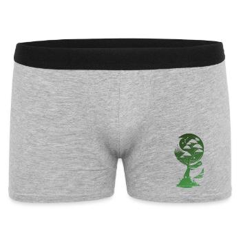 Mystischer Fantasy Baum Natur - Männer Boxer Shorts - Grau meliert - Vorne