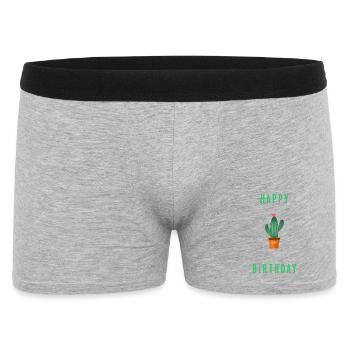 HAPPY BIRTHDAY. HAPPY BIRTHDAY. ANNIVERSARY. - Men's Boxer Shorts - heather grey - Front
