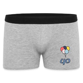 40. 40 YEARS. 40th ANNIVERSARY. 40 YEARS ANNIVERSARY. - Men's Boxer Shorts - heather grey - Front
