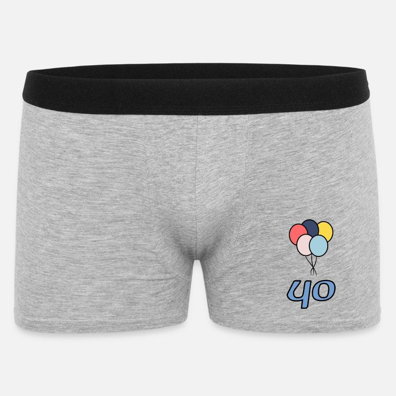 40. 40 ÅR. 40 ÅRS JUBILÆUM. 40 ÅRS JUBILÆUM. - Boxer Shorts til mænd - grå meleret