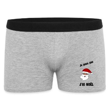 PÈRE NOËL. NOËL. JOYEUX NOËL. JE PEUX PAS - Boxer Homme - gris chiné - Devant