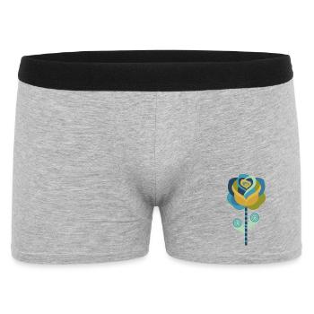 Graphique abstrait rose aux couleurs chaudes - Boxer Homme - gris chiné - Devant