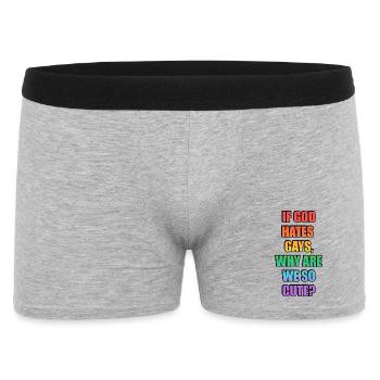 Funny gay pride slogan - Men's Boxer Shorts - heather grey - Front