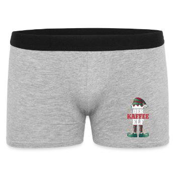 Noël L’Elfe du Café - Boxer Homme - gris chiné - Devant