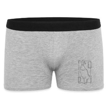 Canard coureur dans un design géométrique - Boxer Homme - gris chiné - Devant