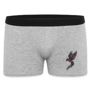 Neon Phoenix on Black - Men's Boxer Shorts - heather grey - Front