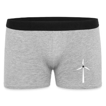 Éolienne, énergie éolienne, énergie - Boxer Homme - gris chiné - Devant