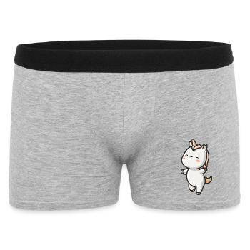 bébé licorne qui danse - Boxer Homme - gris chiné - Devant