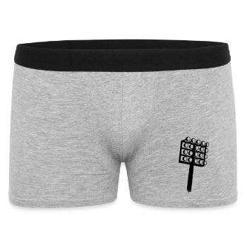 Stadium Floodlight Soccer Icon - Men's Boxer Shorts - heather grey - Front