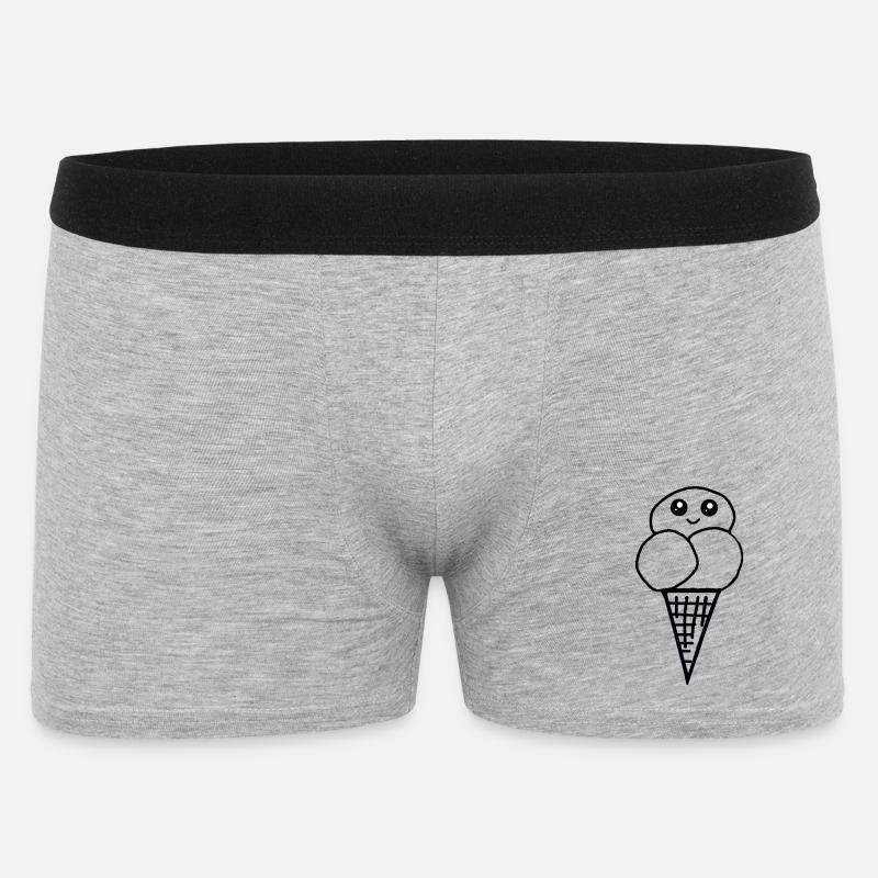 Eis Eiswaffel Eistüte Eiscreme Eiskrem - Men's Boxer Shorts - heather grey