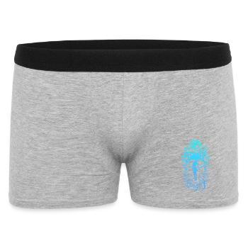 Floral Frame Girl Silhouette - Men's Boxer Shorts - heather grey - Front