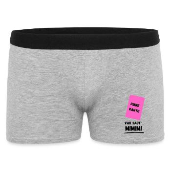 Pink Card - Men's Boxer Shorts - heather grey - Front